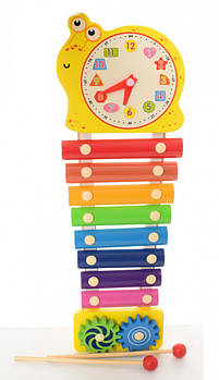 Дитяча іграшка Ксилофон MD 2170 дерев'яний (Равлик)