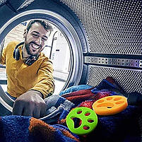 Лапка силіконова для видалення шерсті та іншого бруду з одягу та меблів D70x5 мм - 1 шт. помаранчова, фото 2