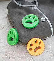 Лапка силіконова для видалення шерсті та іншого бруду з одягу та меблів D70x5 мм - 1 шт. помаранчова, фото 7