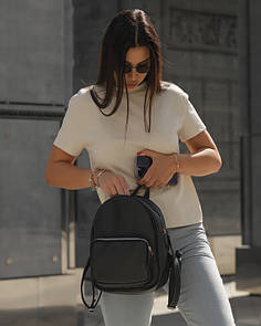 Жіночий рюкзак з екошкіри Staff vol leather black
