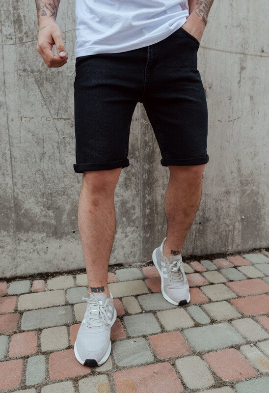 Чоловічі джинсові шорти Staff black2 slim-fit