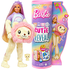 Лялька-сюрприз Barbie Cutie Reveal Левенятко Змінює колір HKR06
