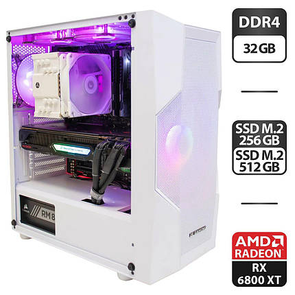 Ігровий ПК 2E/Core i7-10700K 8 ядер 3.8 GHz / 32 GB DDR4 / 256 GB SSD M.2 + 512 GB SSD M.2/Radeon RX 6800 XT 16GB/850W, фото 1