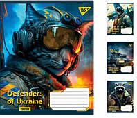 Зошити А5/96 клітинка YES Defenders of Ukraine, зошит для записів 5 шт. в уп. 766493 766493 ish