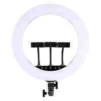 Большая кольцевая светодиодная лампа Ring Light LED 45см RGB с тремя держателями+Штатив 2м