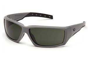 Окуляри захисні відкриті Venture Gear Tactical OverWatch Gray (forest gray) Anti-Fog чорно-зелені в сірій оправі