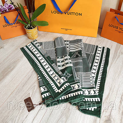 Хустка Louis Vuitton шовкова з ручною підшивкою, фото 3