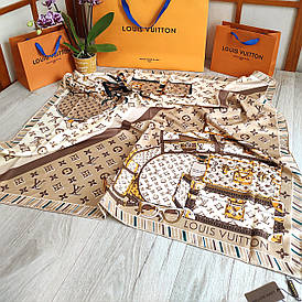 Хустка Louis Vuitton шовкова з ручною підшивкою