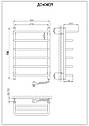 Рушникосушарка KOSSER Скоба с полкой 700х500/6 ER рег., фото 6