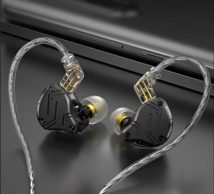 Навушники KZ ZS10 Pro X з мікрофоном black