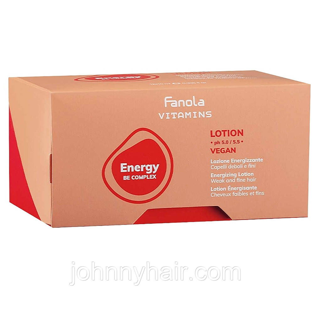 Ампули-лосьйон Fanola Energy – Проти випадіння волосся, 12x10 мл, фото 1