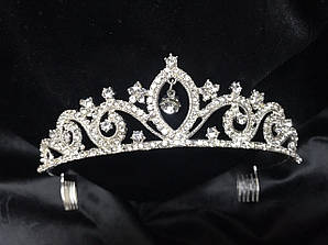 Ніжна діадема з камінням SWAROVSKI, срібло