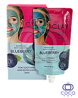 Глиняная маска-детокс с черникой Clay Nourishing Face Mask Bluberry Repair And Deep Cleaning 20 ml