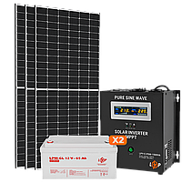 Солнечная электростанция (СЭС) 1kW АКБ 1.5kWh (гель) 65 Ah Стандарт LogicPower (20322)