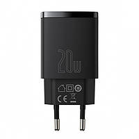 Сетевое зарядное устройство Baseus Compact Quick Charger USB+Type-C 20W Черный (CCXJ-B01)