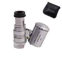 Портативний мікроскоп 60x з LED та ультрафіолетовою підсвіткою в чохлі