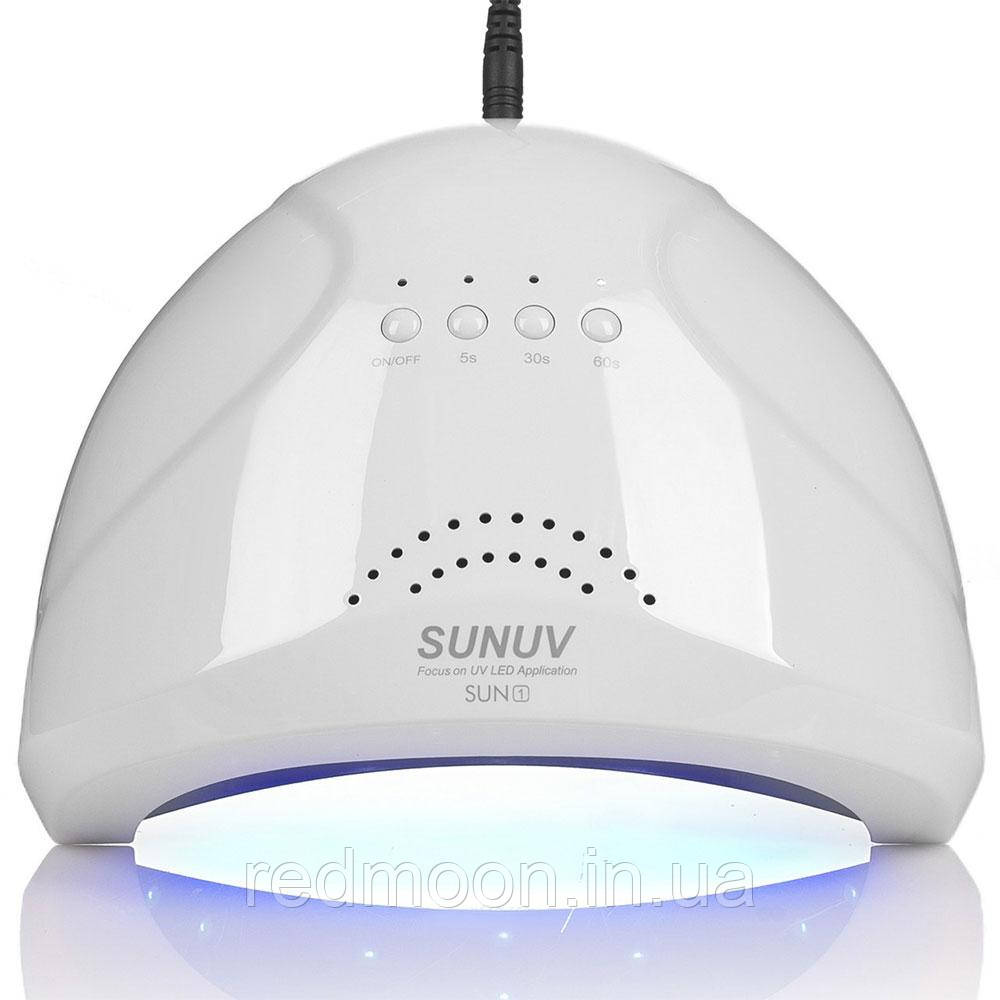 Лампа для манікюру SUN ONE 48 Вт, Біла / LED+UV лампа для нігтів / Гібридна манікюрна лампа