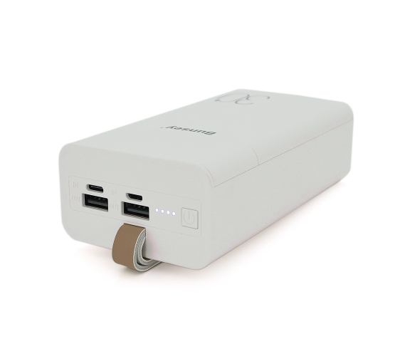 PowerBank Bunsey BY-40 30000mAh, Input:MicroUSB+Type-C, Output:2USB/Type-C, QC22.5W/PD20W, White