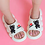 Шльопанці жіночі гумові "I Love London", молочні, фото 2