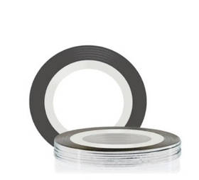 Стрічка для декору нігтів срібло наклейки для дизайну нігтів для манікюру та педікюру