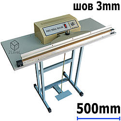 Ножний імпульсний запайник 500 мм FRT-500 Підлоговий спайник пакетів Шов 3 мм Педальний зварник плівок Hualian