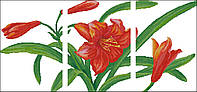 Набор для вышивки крестиком. Размер: 60*28 см Красная лилия