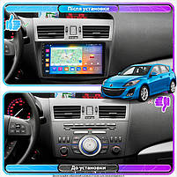 Штатна магнітола Lesko для Mazda 3 II (BL) Рестайлінг 2011-2013 IPS 9" 4/64Gb CarPlay 4G Wi-Fi GPS Prime 1 шт., фото 4
