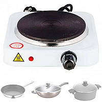 Плита електрична настільна, 1000Вт, на одну конфорку, H-002 / Електроплита дискова / Плитка електрична