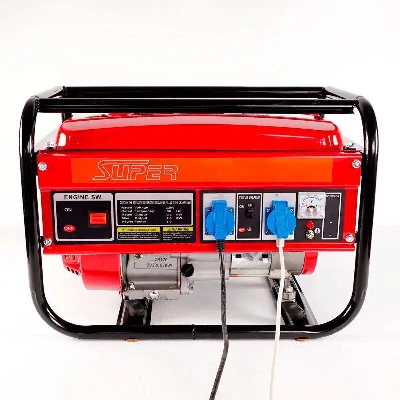 Генератор бензиновий Greelite Ge-4500, однофазний, бак 15 л, фото 1