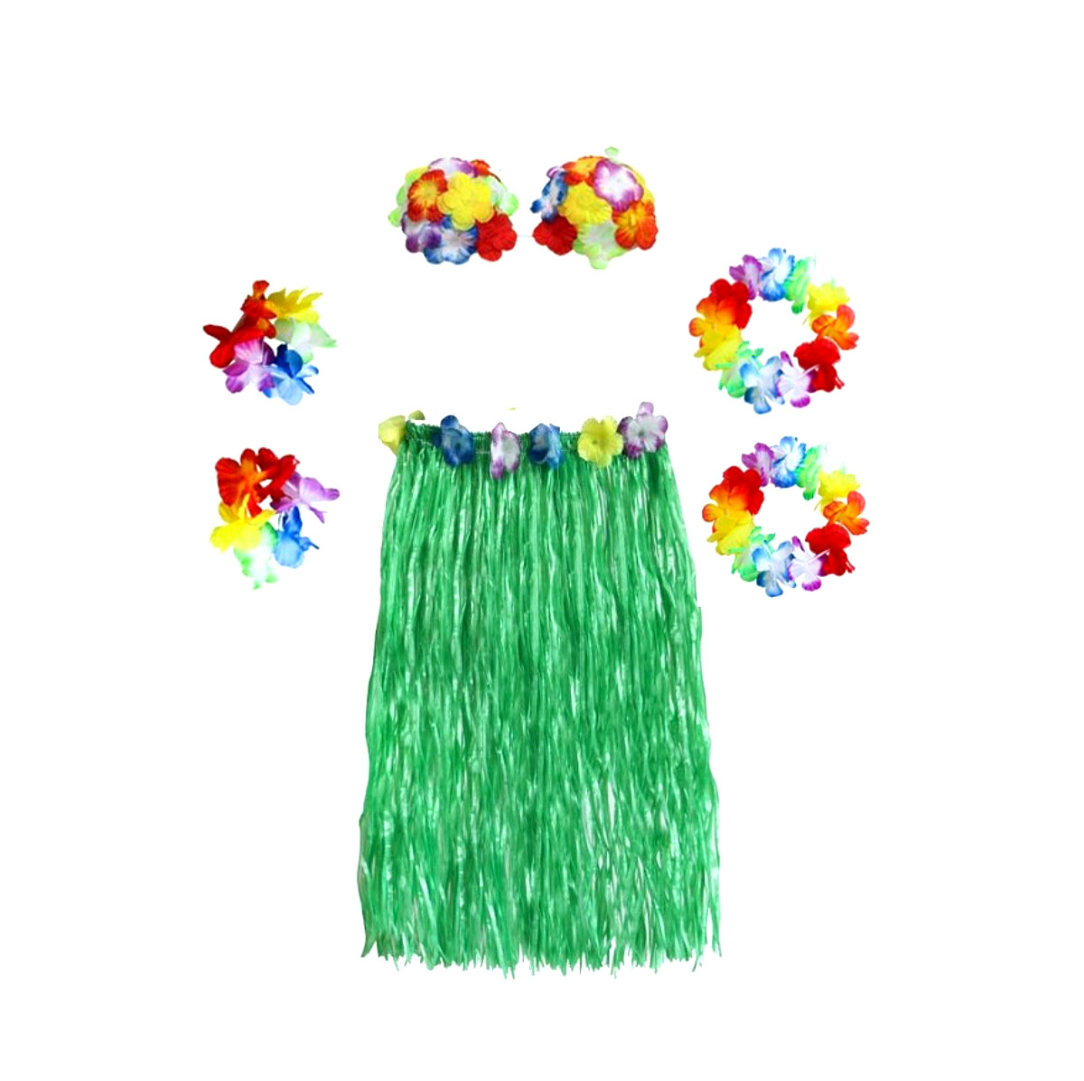 Карнавальний костюм, Гавайська з довгою спідницею(75см) колір в асорт.