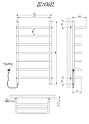 Рушникосушарка KOSSER Скоба з полицею 900х530/7 EL рег., фото 6