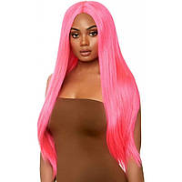 Парик светится в ультрафиолете длинные волосы розового цвета Leg Avenue размер Оne size Пошлая Аленка