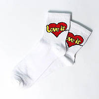 Женские носки Rock'n'socks LOVE IS, Белые 36-40р