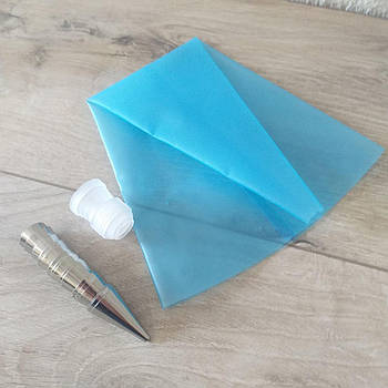 Мішок кондитерський силіконовий і 16 насадок + перехідник Блакитний (KG-8486)