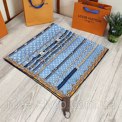 Хустка Louis Vuitton шовкова з ручною підшивкою, фото 5