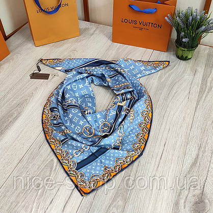 Хустка Louis Vuitton шовкова з ручною підшивкою, фото 2