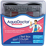 Тестер таблетковий для басейну, для вимірювання CL і PH AquaDoctor Test Box 20 тестів Аквадоктор Німеччина, фото 8