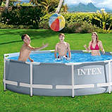 Невеликий каркасний басейн на садову ділянку Intex 26700 Premium (305х76 см) Басейни каркасні інтекс 4485 л, фото 4