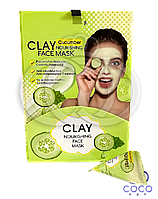 Маска для лица с экстрактом огурца в треугольниках Cucumber Clay Nourishing Face Mask 1шт 4 ml