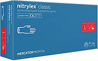Перчатки нитриловые Mercator Medical Nitrylex Classic неопудренные размер L 200 штук синие