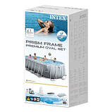 Басейни каркасні довгі Intex 26798 OVAL (610х305х122 см) інтекс з картриджним фільтром, драбиною і тентом, фото 9