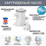 Сімейний басейн Intex 28122, басейн надувний круглий інтекс 305х76 см з картриджним насосом із фільтром, фото 10
