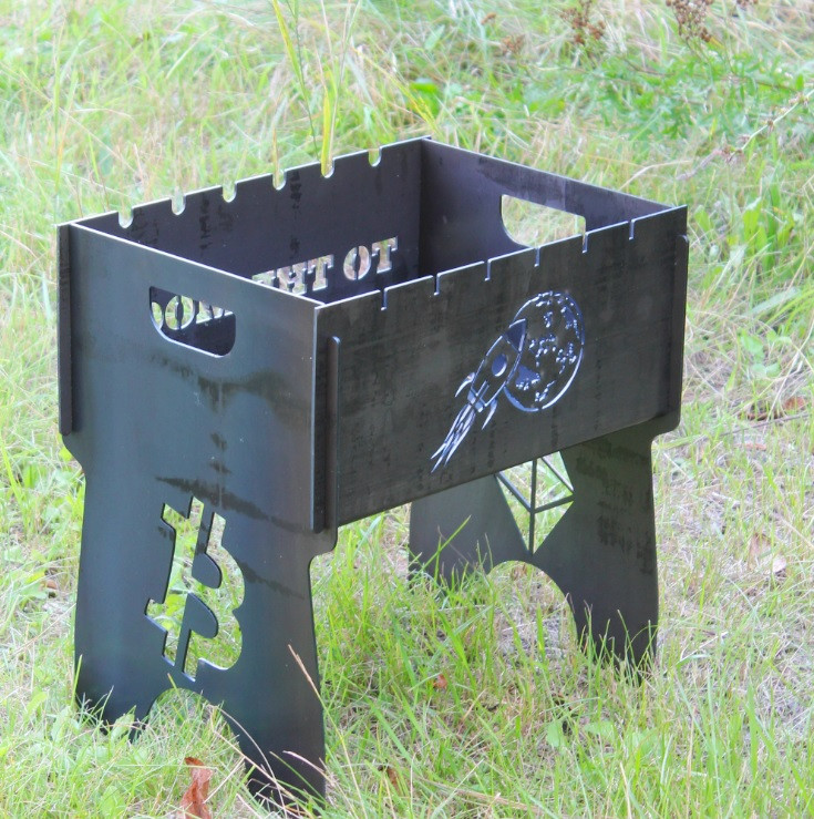 Якісний мангал із іменним написом із довговічного матеріалу, розбірний похідний 6 місць, товщина сталі 3 мм