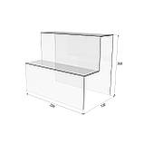 Гірка EKOSTAR під товар на 2 сходинки з акрилу 250х200х150, фото 3