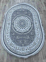 Килим 200-400 см Сучасний килим в класичному стилі приємний на дотик та легний в прибиранні в поєднанні сірого та бежевого