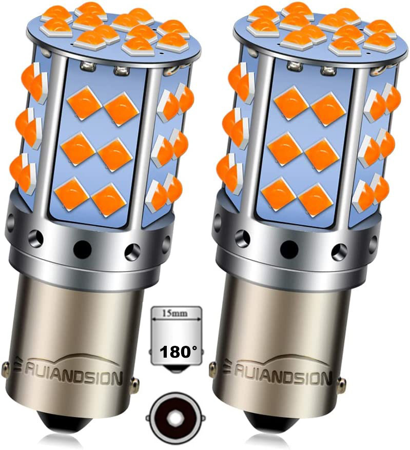 Лампа для поворотів 1156-35LED YEL 30W (Дуже яскрава, CAN-BUS, цоколь1156 BA15S P21W (180°), 12V-24V)