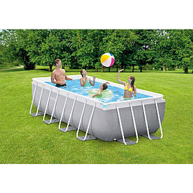 Збірний каркасний прямокутний басейн 400х200х100 см Intex 26788, басейни інтекс для дітей і дорослих