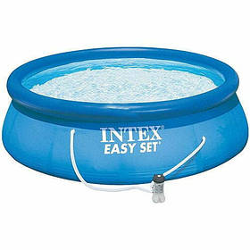 Сімейний басейн Intex 28122, басейн надувний круглий інтекс 305х76 см з картриджним насосом із фільтром