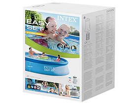 Надувний басейн інтекс 396х84 см, літній надувний для дітей і дорослих з картриджним фільтром INTEX 28142