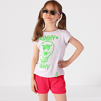 Шорти дитячі зі стразами, малина